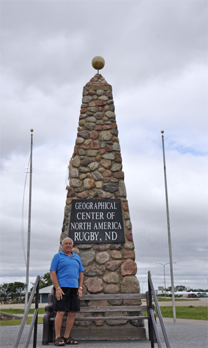 Lee Duquette at the Geographical Center of North America